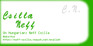 csilla neff business card